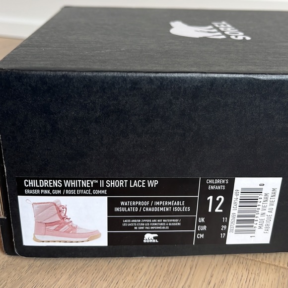 Girls Sorel Whitney 2 short pink winter boots - Picture 8 of 12